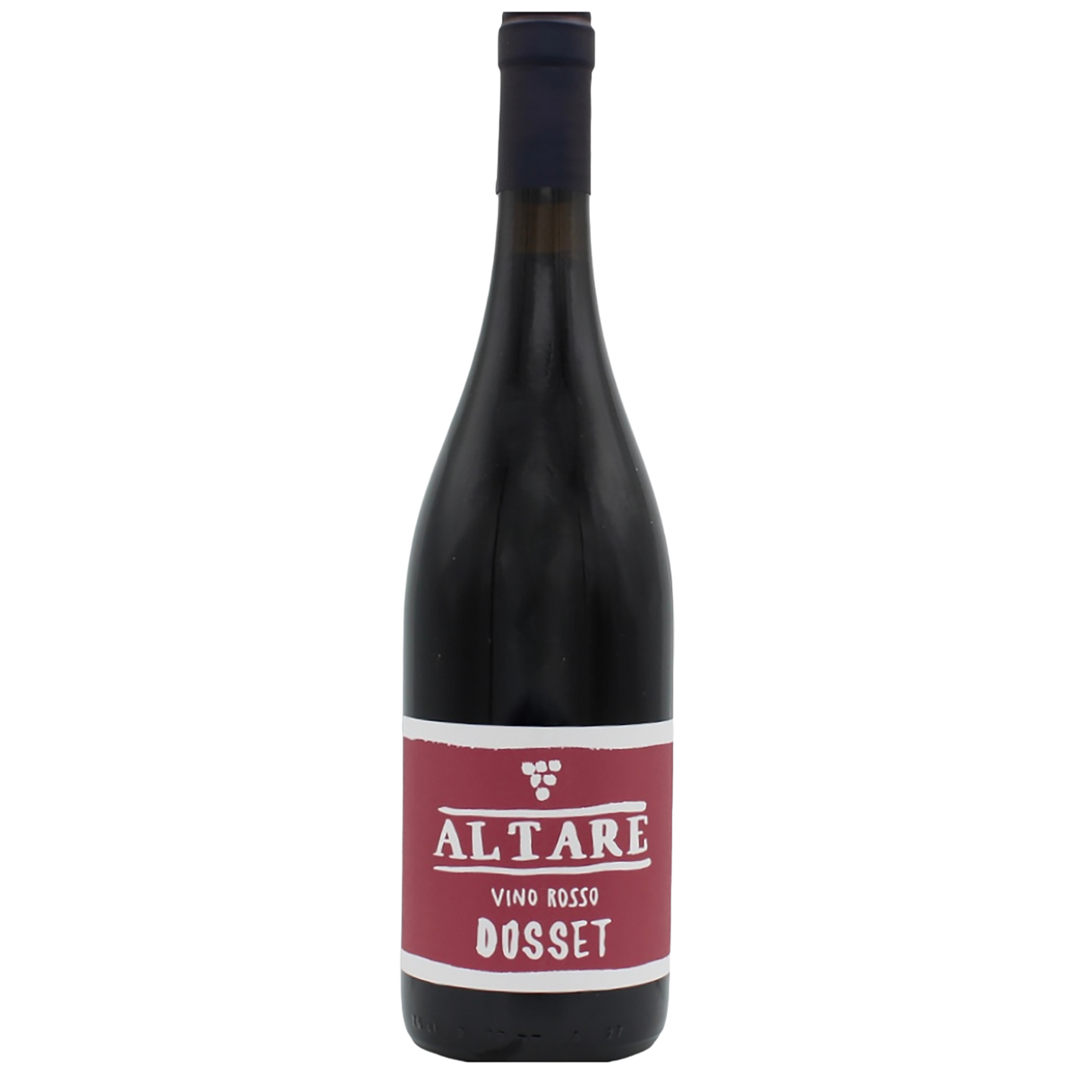 A bottle of Altare Dosset Vino Rosso