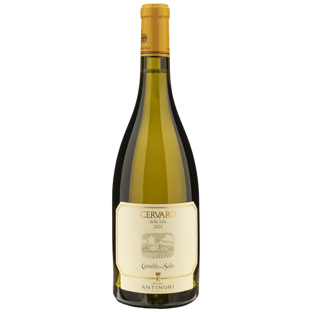 A bottle of Antinori Cervaro Della Sala