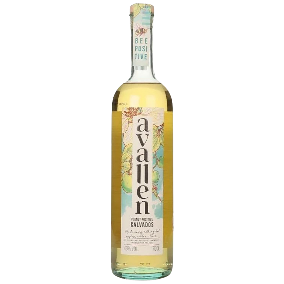 A bottle Avallen Calvados on shelf at Blenheim Vintners