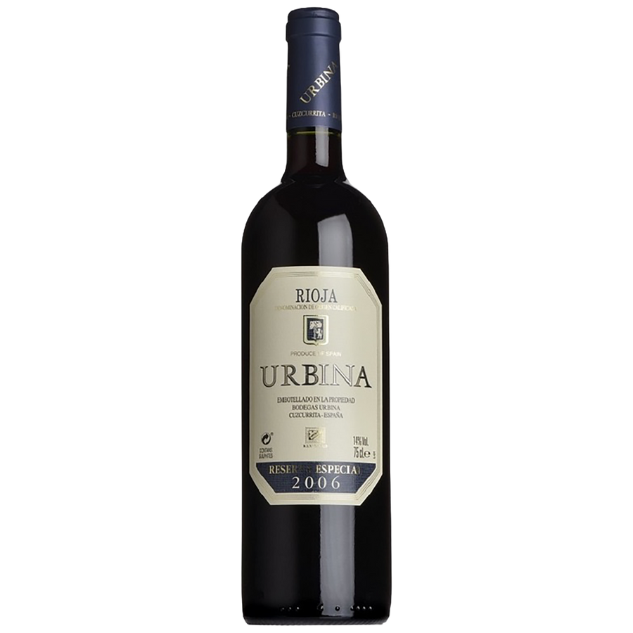 Bottle of Bodegas Urbina Reserva Especial Rioja 2006 red wine