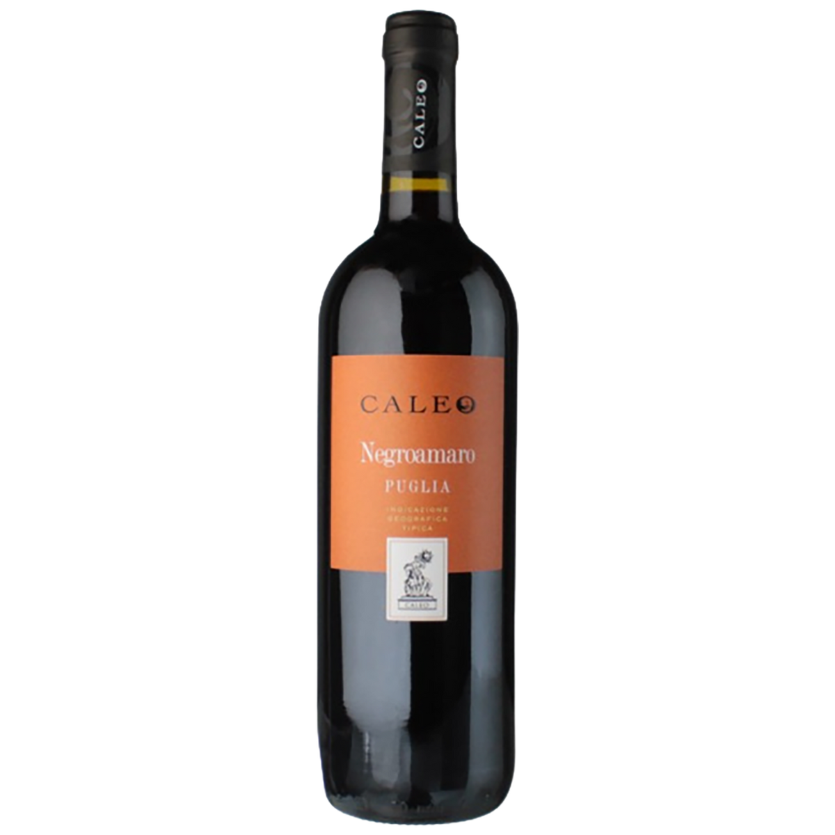 A bottle of Calero Negronaro Puglia red wine