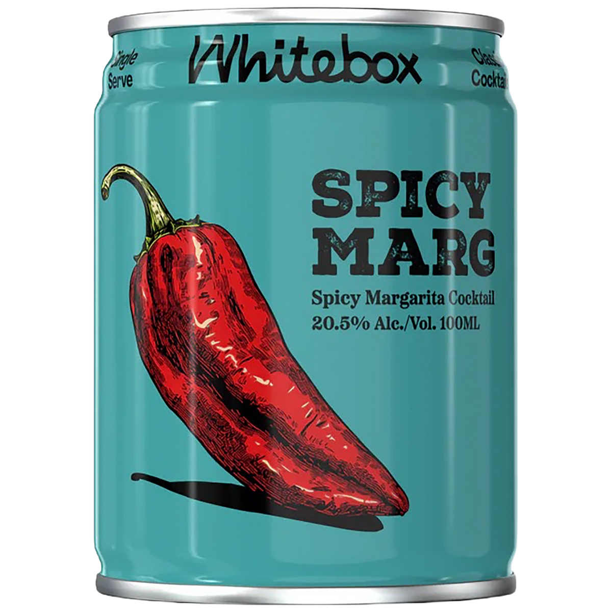 A can of Whitebox Spicy Marg