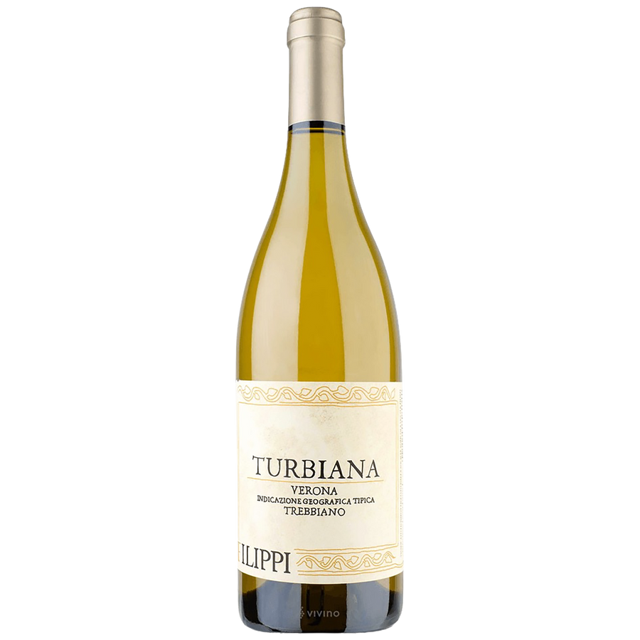 Bottle of Cantina Filippi Turbiana organic white wine