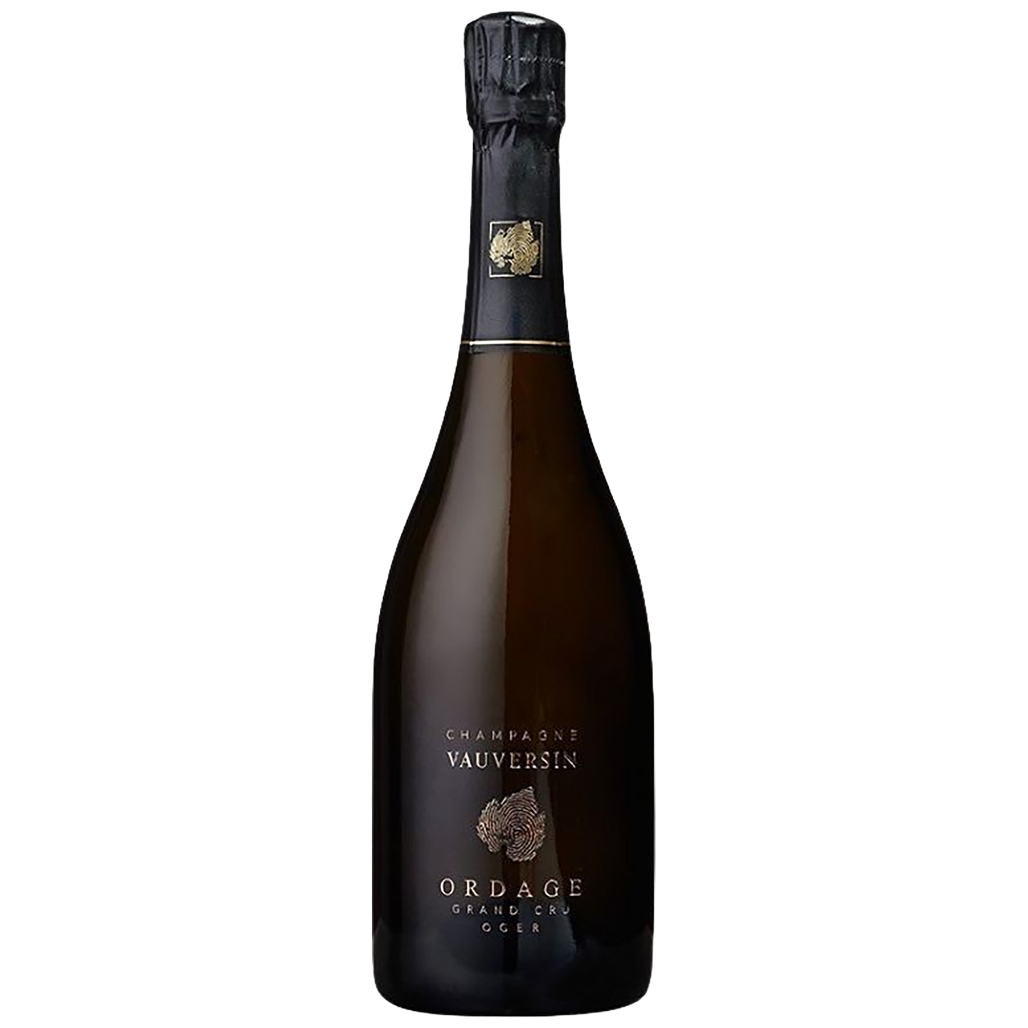 A bottle of Champagne Vauversin Ordage Grand Cru Blanc de Blancs Extra Brut