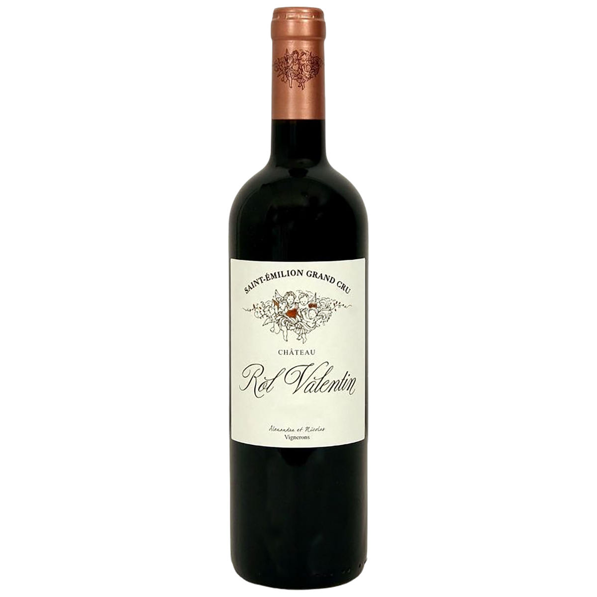 A bottle of Château Rol Valentin Saint-Emilion Grand Cru
