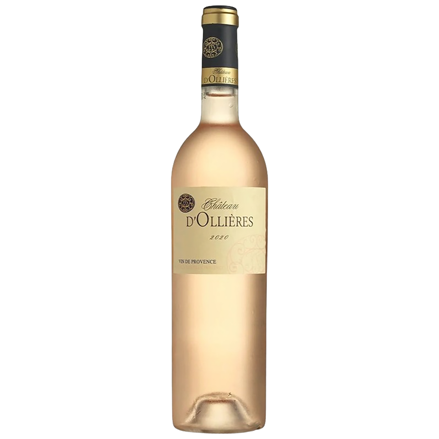 A bottle of Château d'Ollières Coteaux Varois en Provence Rosé
