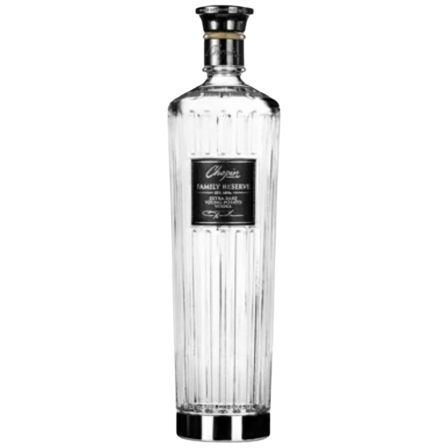 A bottle of Chopin Family Reserve Vodka