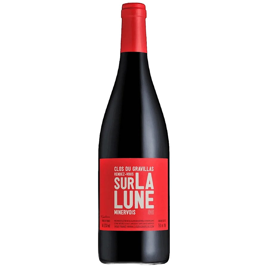 Bottle of Clos du Gravillas Rendez-vous sur la Lune Minervois organic red wine