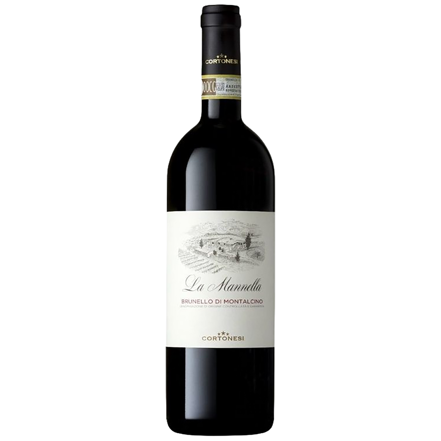 A bottle of Cortonesi Brunello di Montalcino La Manella