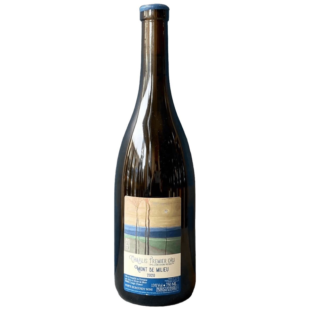 A bottle of De Moor Chablis 1er Cru Mont de Milieu