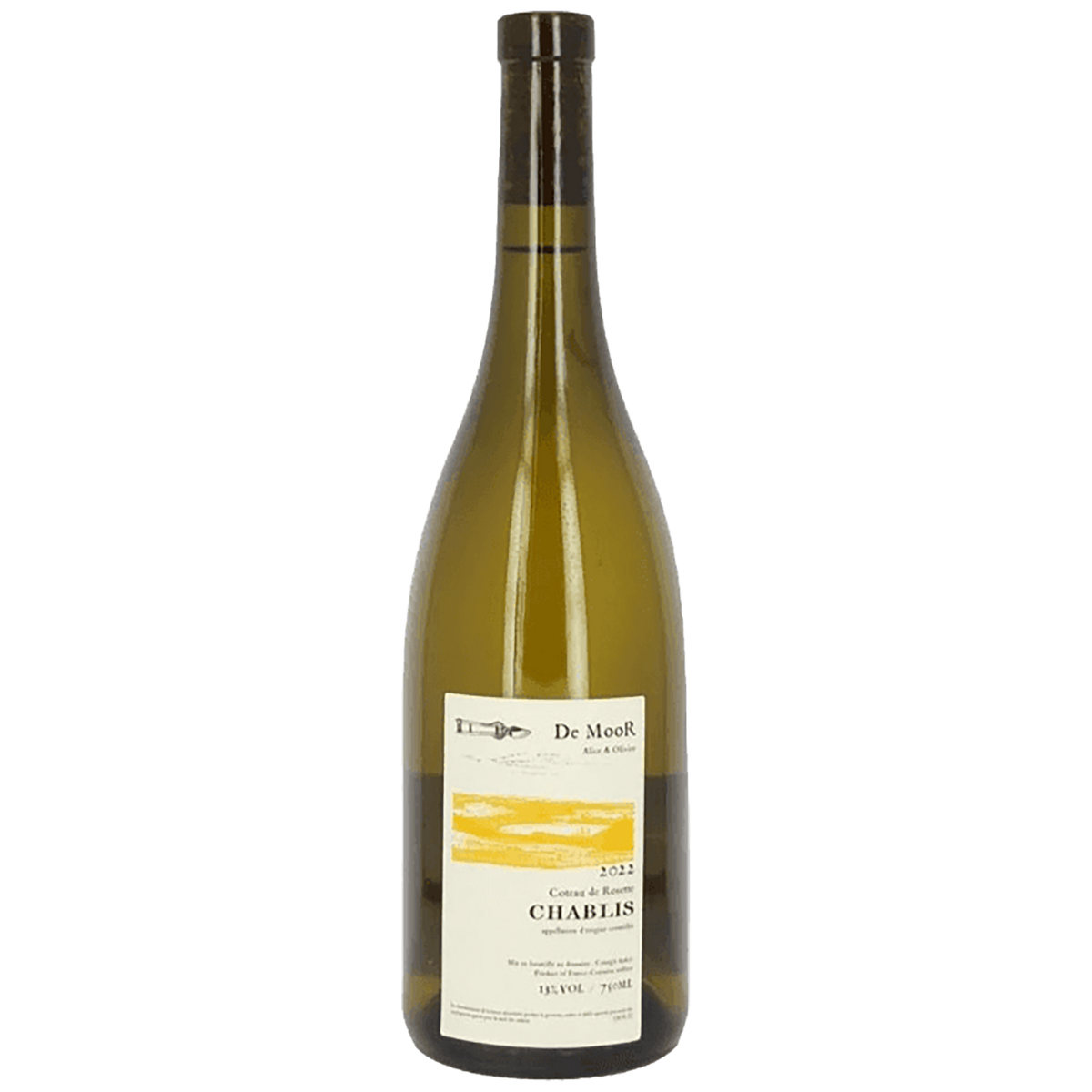 A bottle of De Moor Chablis Coteau de Rosette