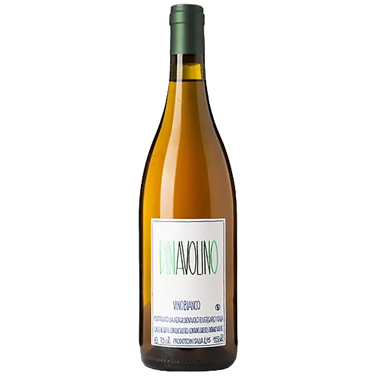 A bottle of Denavolo Dinavolino Bianco