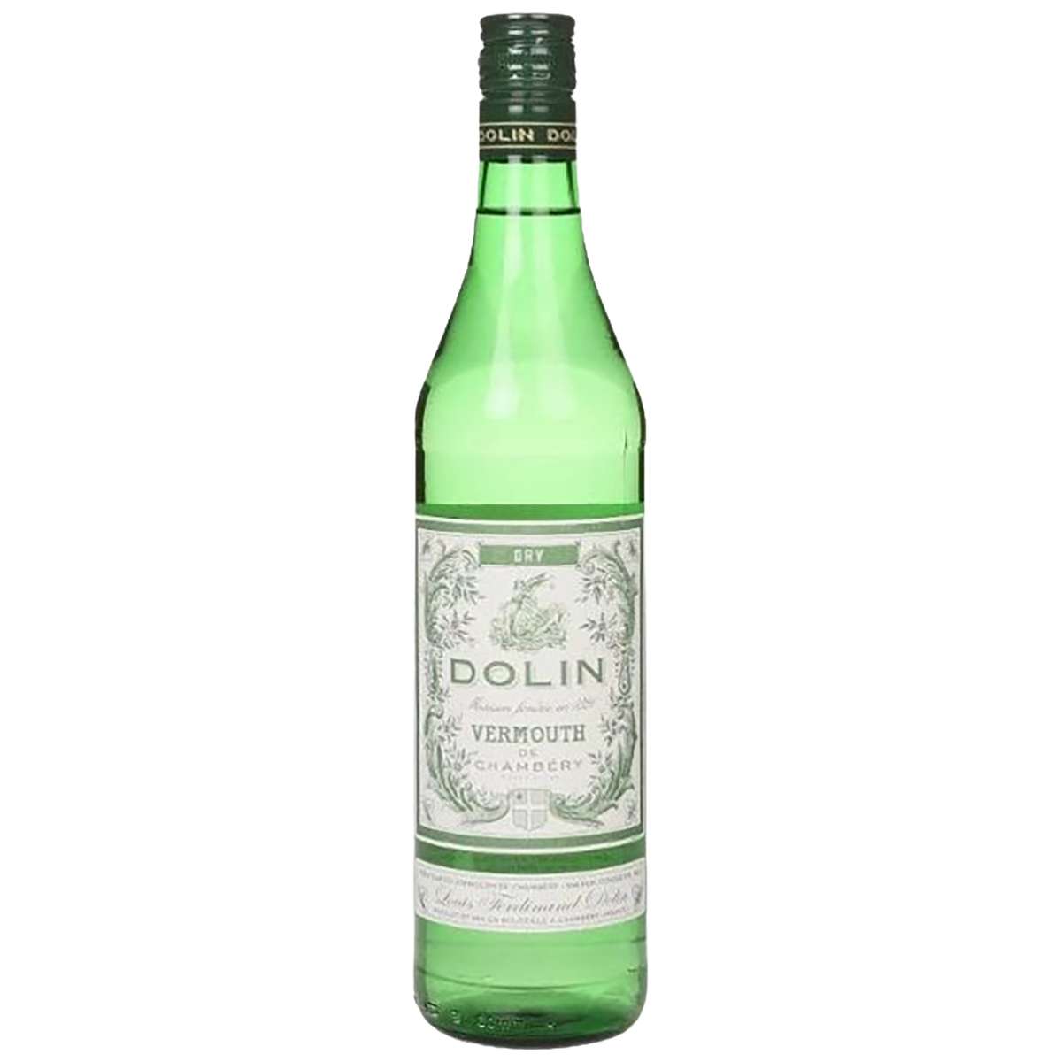 A bottle of Dolin de Chambery Dry Vermouth