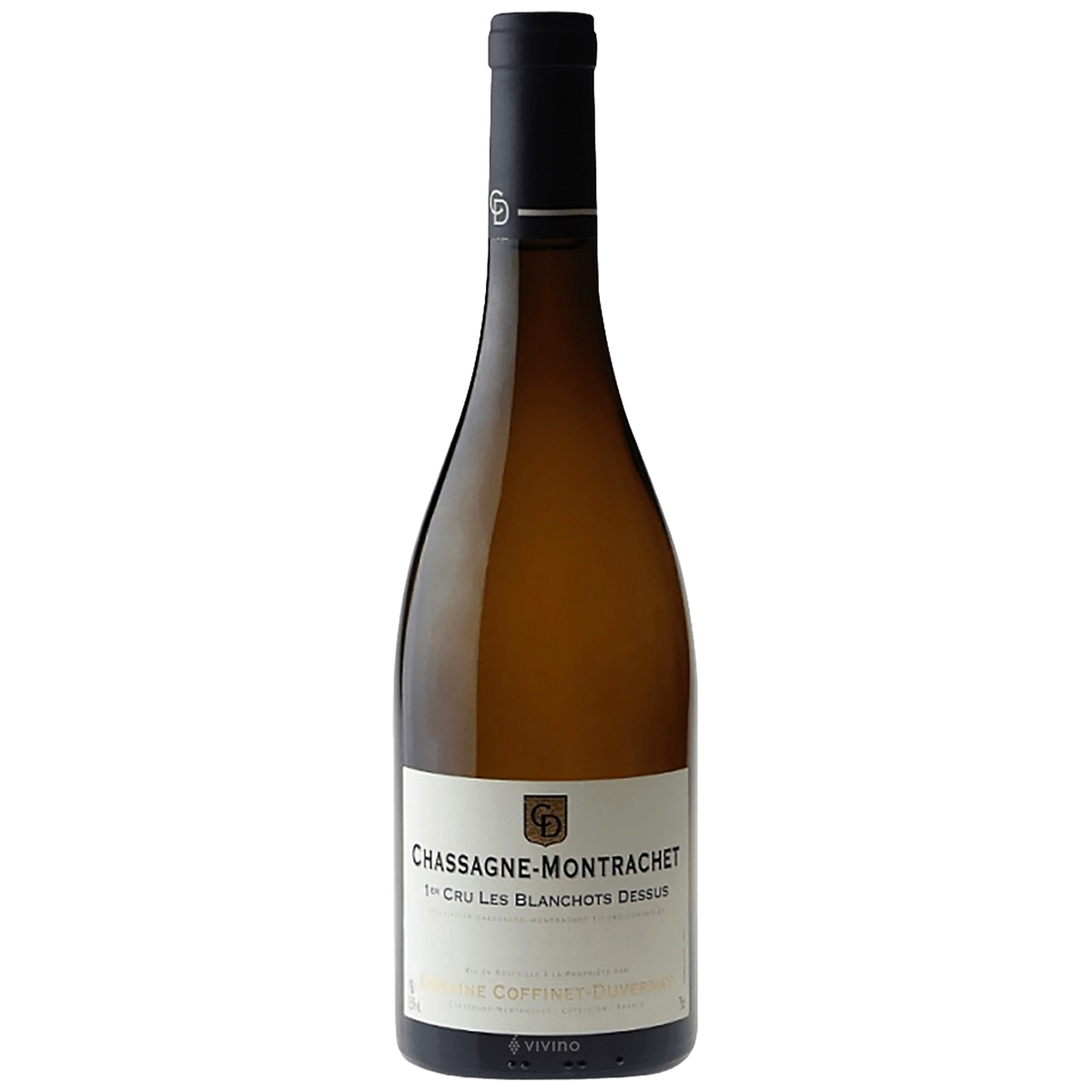 A bottle of Domaine Coffinet-Duvernay Chassagne-Montrachet 1er Cru Blanchots Dessus 2023