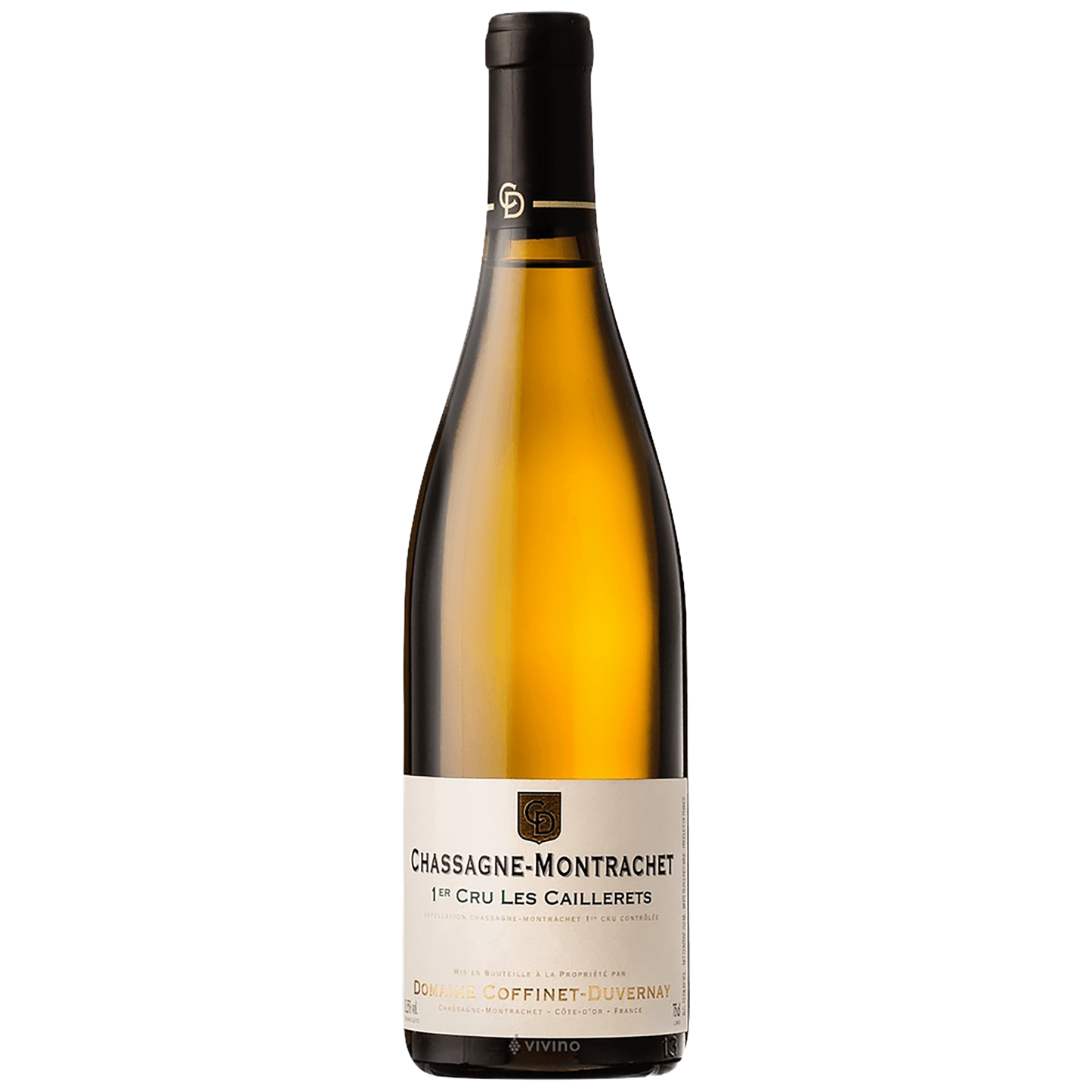 A bottle of Domaine Coffinet-Duvernay Chassagne-Montrachet 1er Cru Caillerets 2022