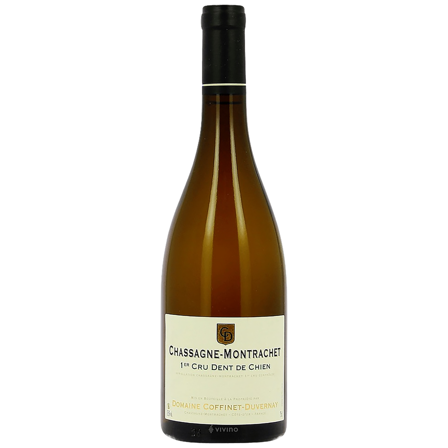 A bootle of Domaine Coffinet-Duvernay Chassagne-Montrachet 1er Cru Dent De Chien 2024