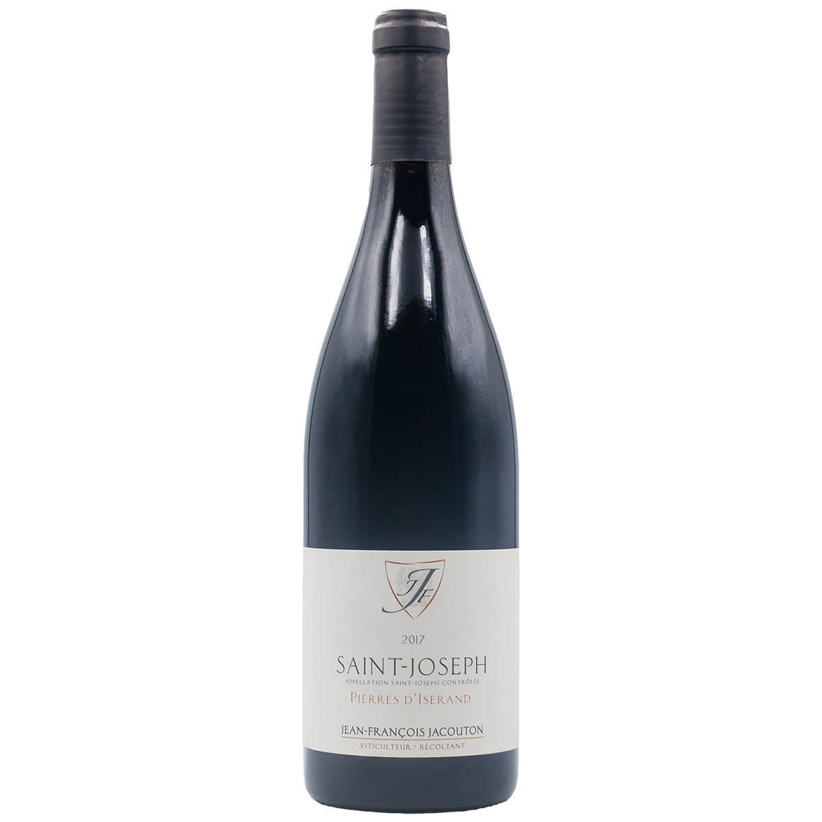 A bottle of Domaine Jacouton St Joseph Rouge Pierres d'Iserand