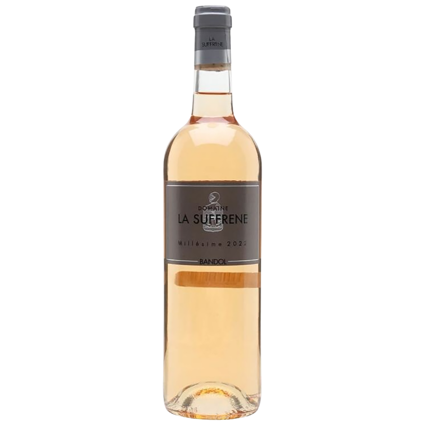 A bottle of Domaine La Suffrène Bandol Rosé