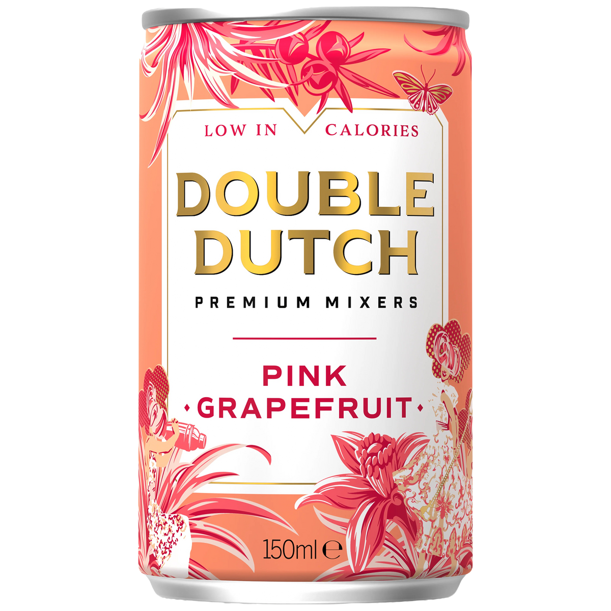 A can of Double Dutch Pink Grapefruit Soda