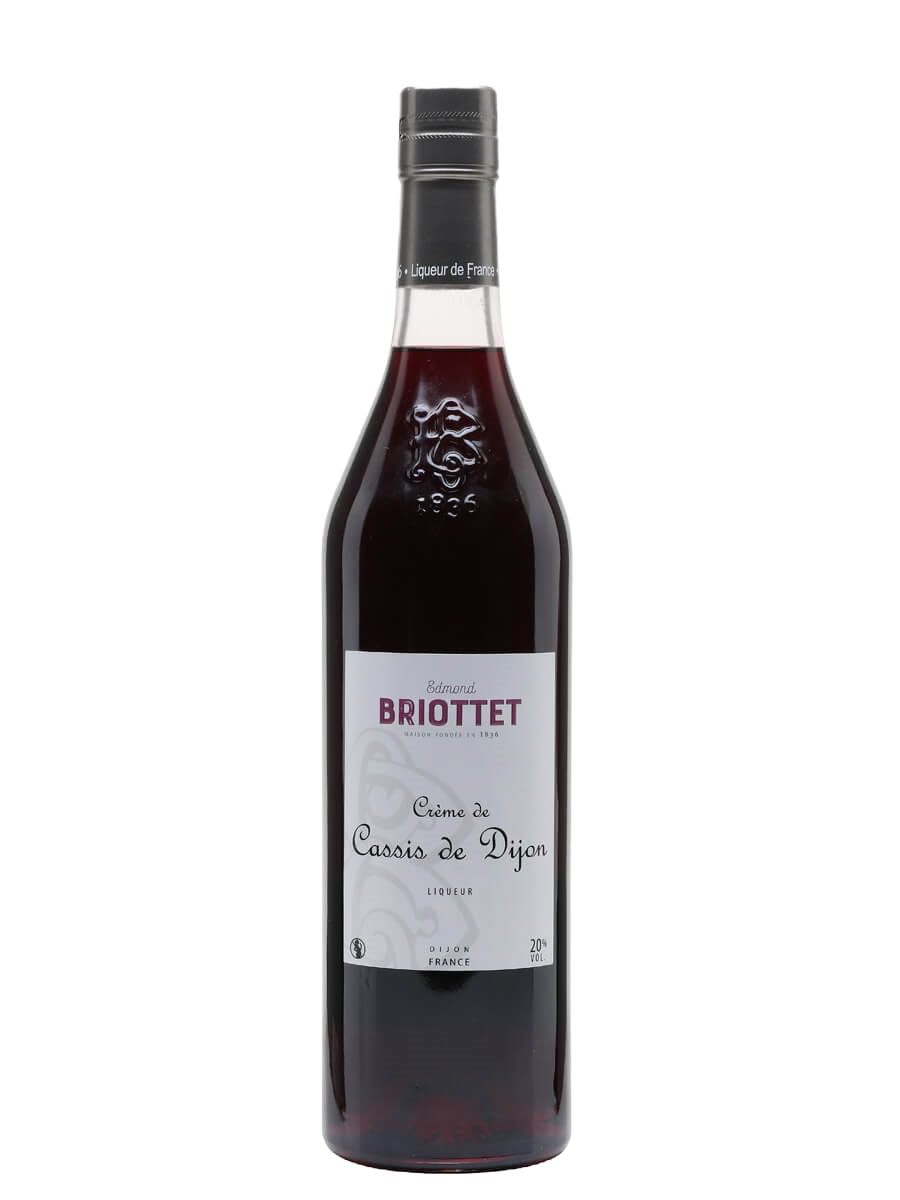 Botle of Edmond Briottet Creme de Cassis de Dijon