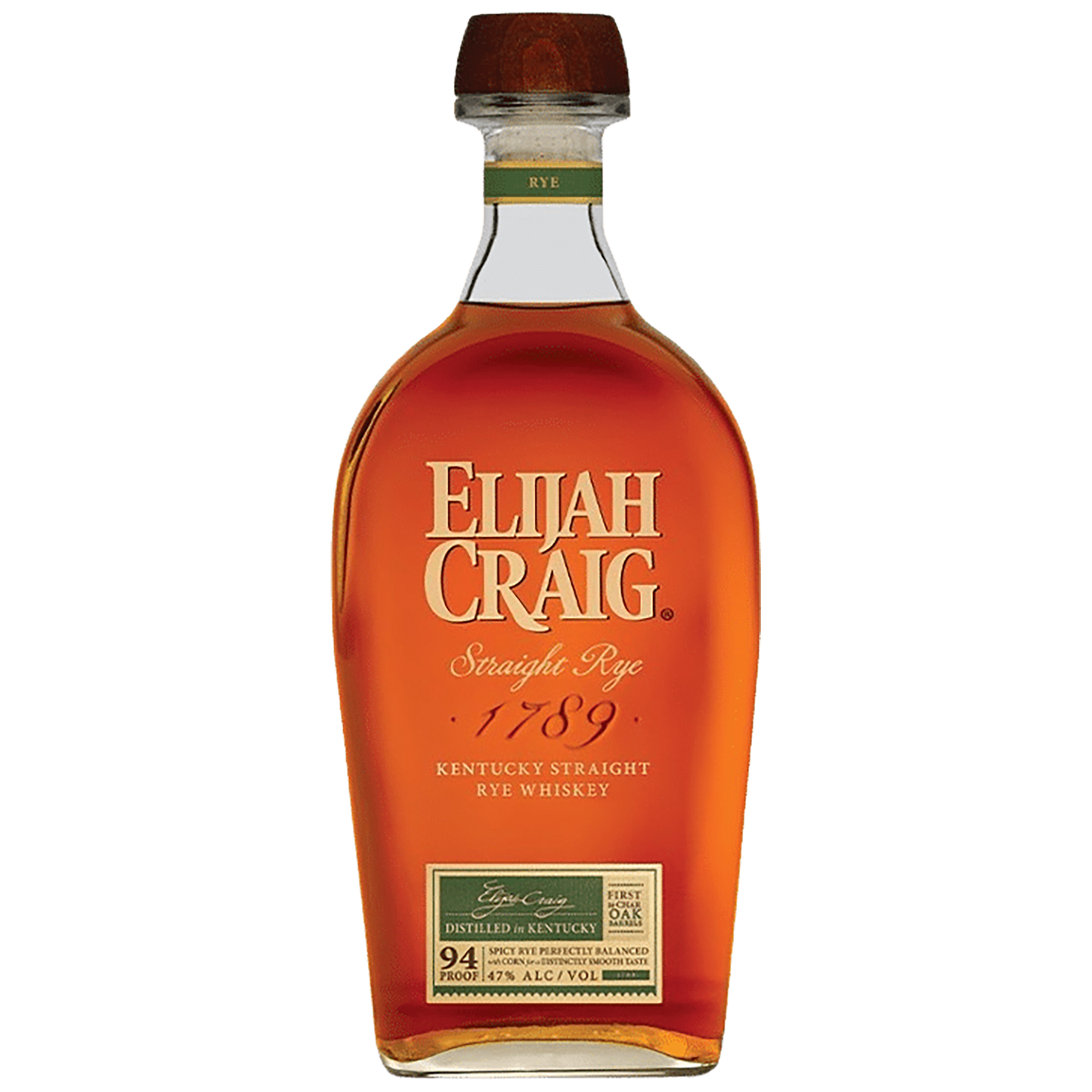 Bottle of Elijah Craight Straight Rye on shelf at Blenheim Vintners St John's Wood.