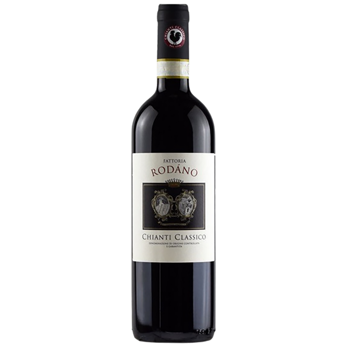 A bottle of Fattoria Rodano Chianti Classico