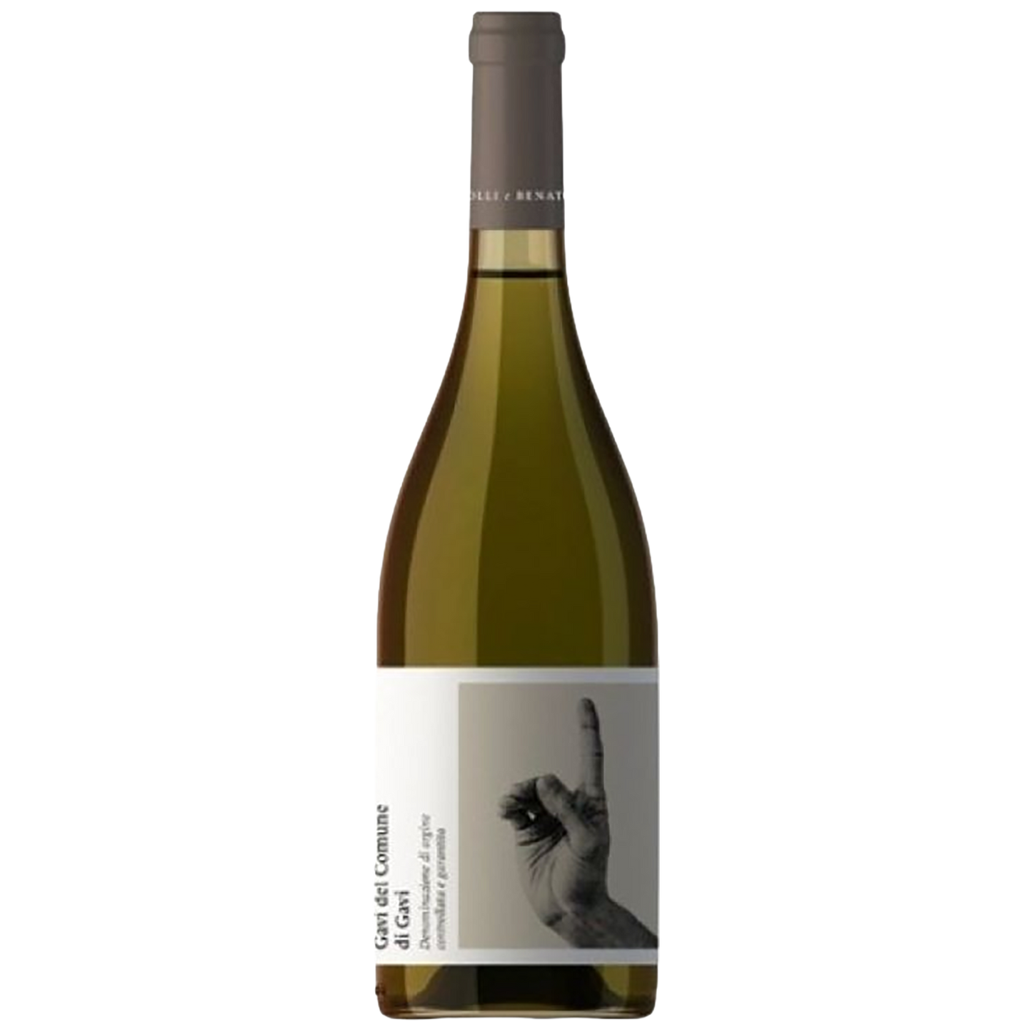 A bottle of Folli e Benato Gavi del Comune di Gavi