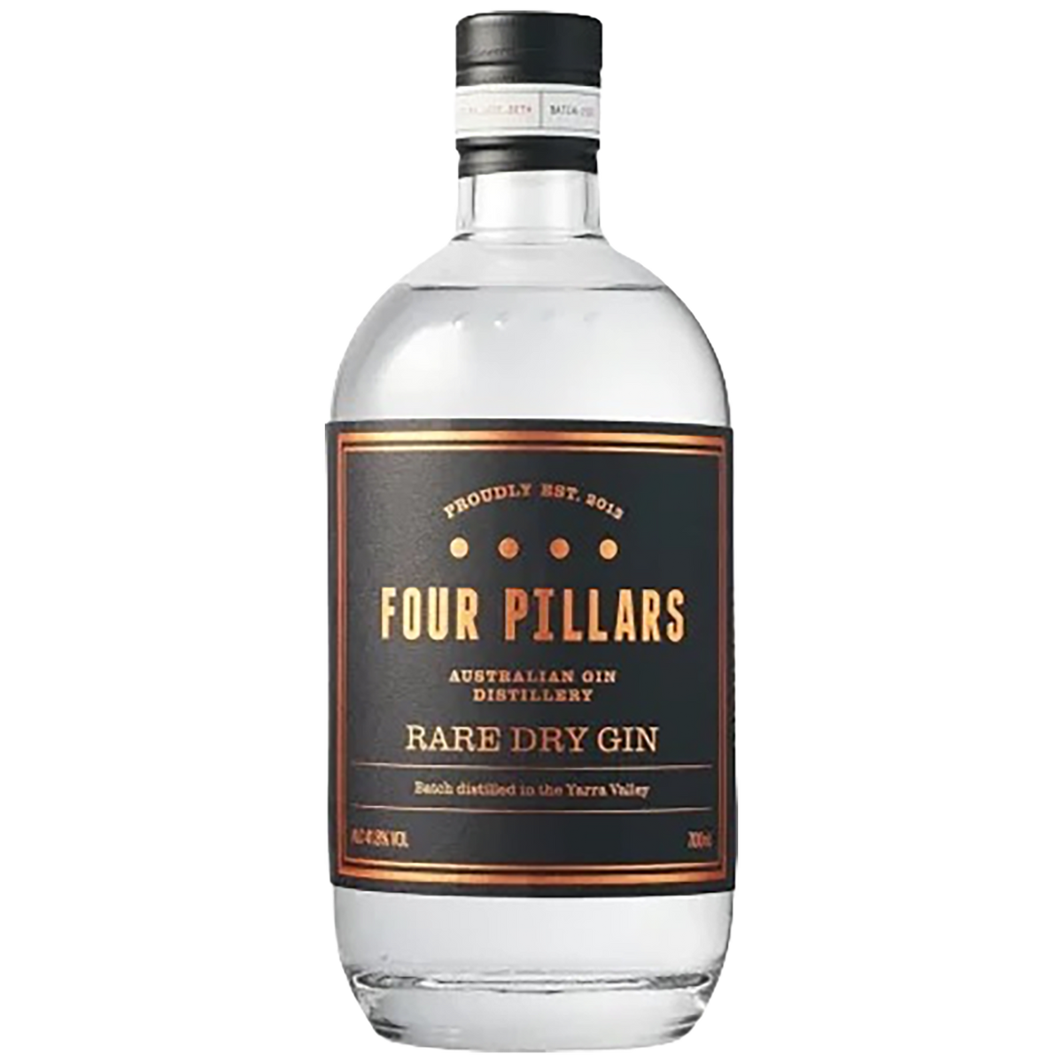 Bottle of Four Pillars Rare Dry Gin Australian craft gin