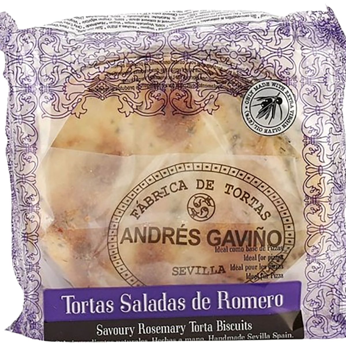 A box of Gaviño Rosemary Olive Oil Biscuits