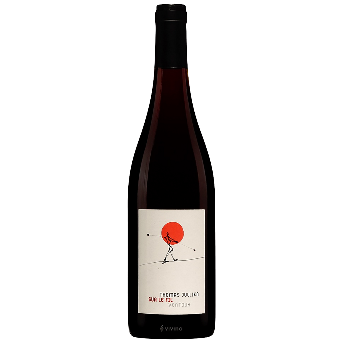 A bottle of Les Vins de Thomas Sur le Fil Ventoux