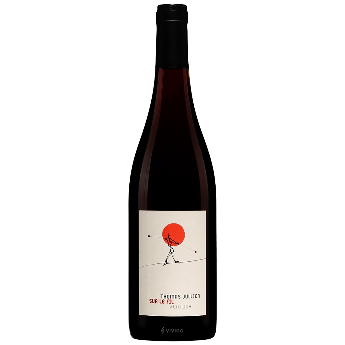 A bottle of Les Vins de Thomas Sur le Fil Ventoux
