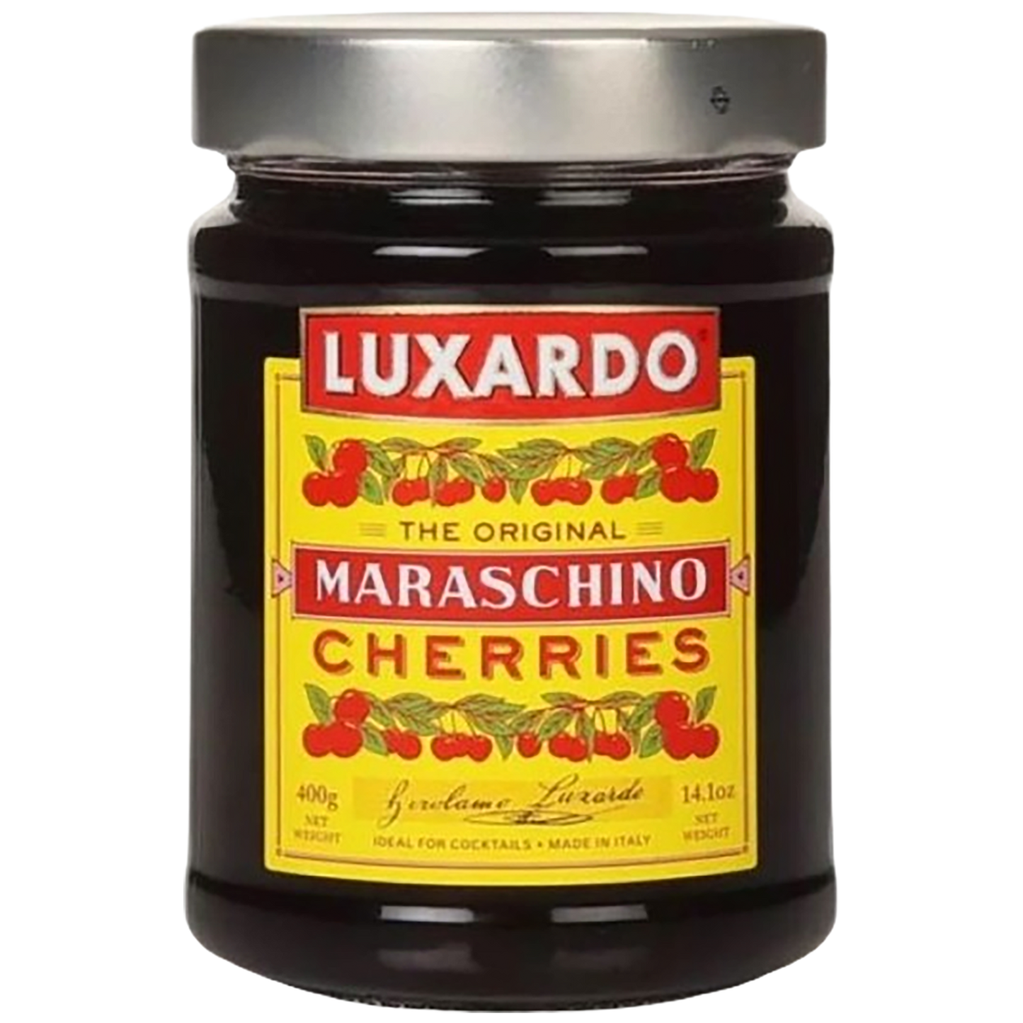 A jar of Luxardo Maraschino Cherries