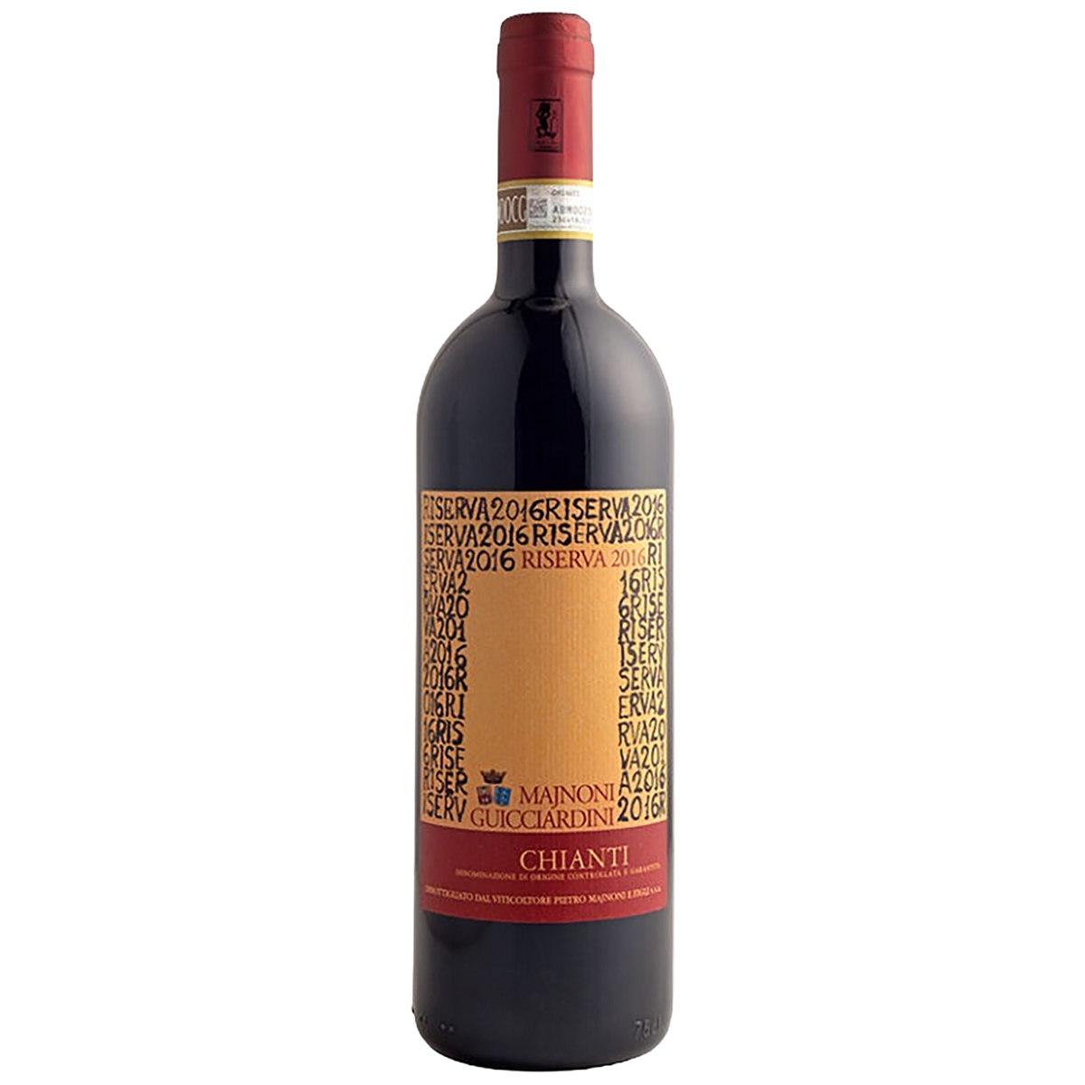 A bottle of Majnoni Guicciardini Chianti DOCG Riserva