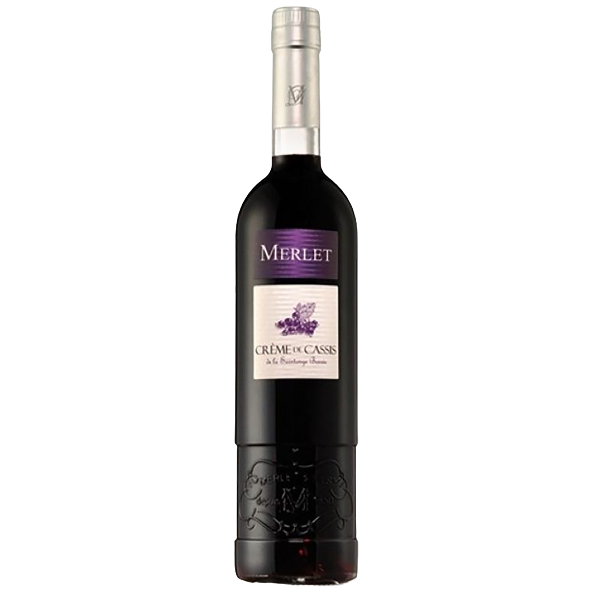 A bottle of Merlet Crème de Cassis