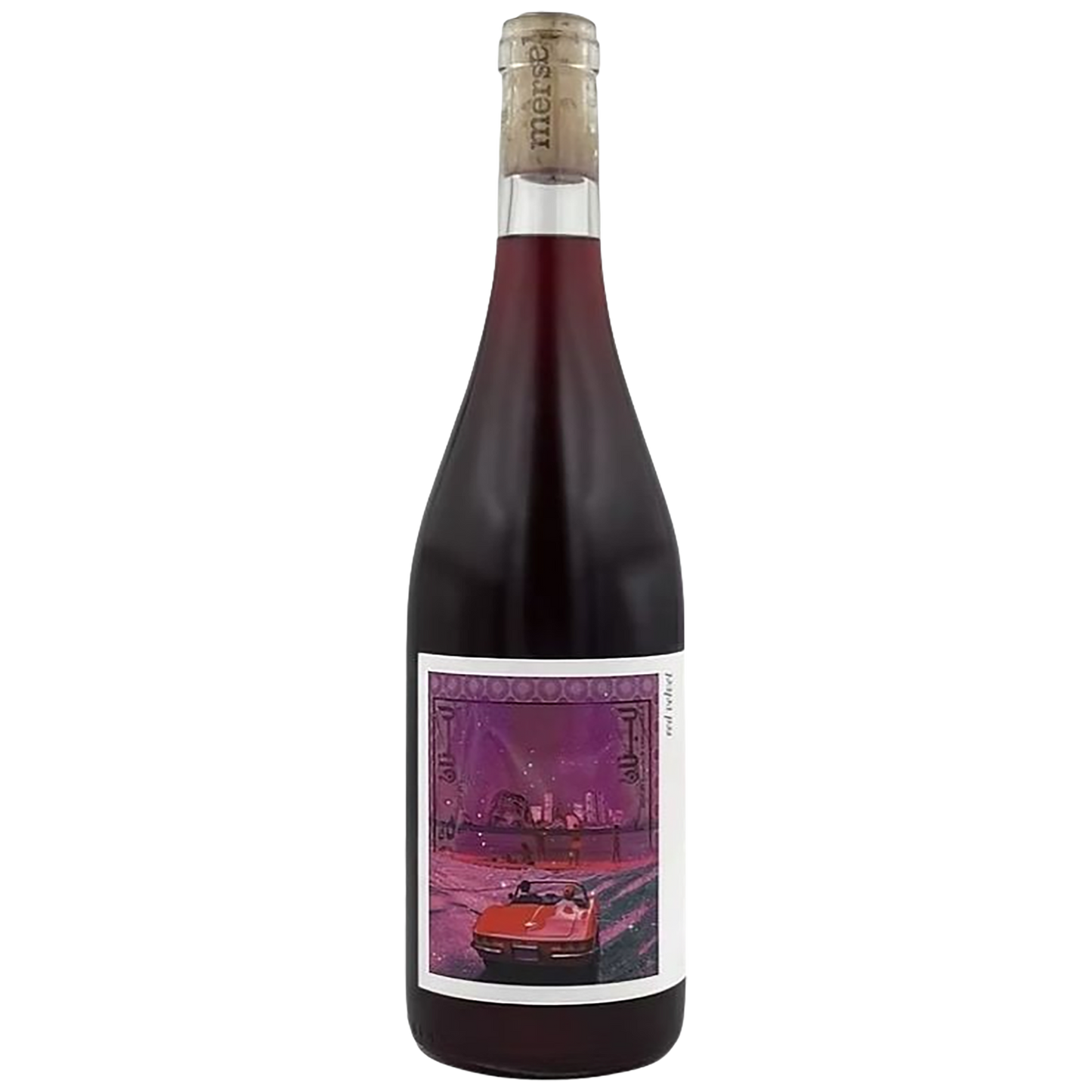 A bottle of Mersel Wine Red Velvet Cinsault