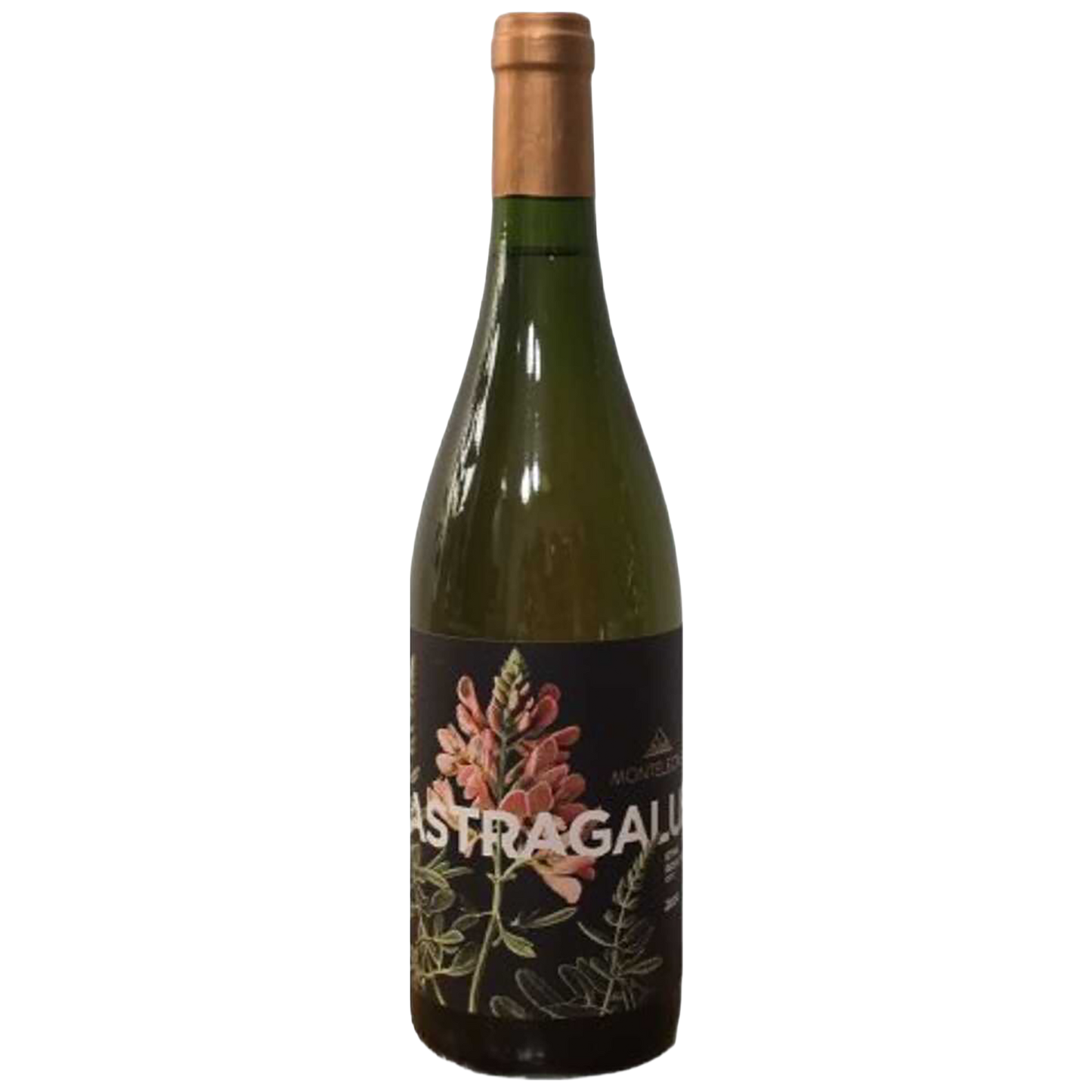 A bottle of Monteleone Astragalus Etna Rosato DOC