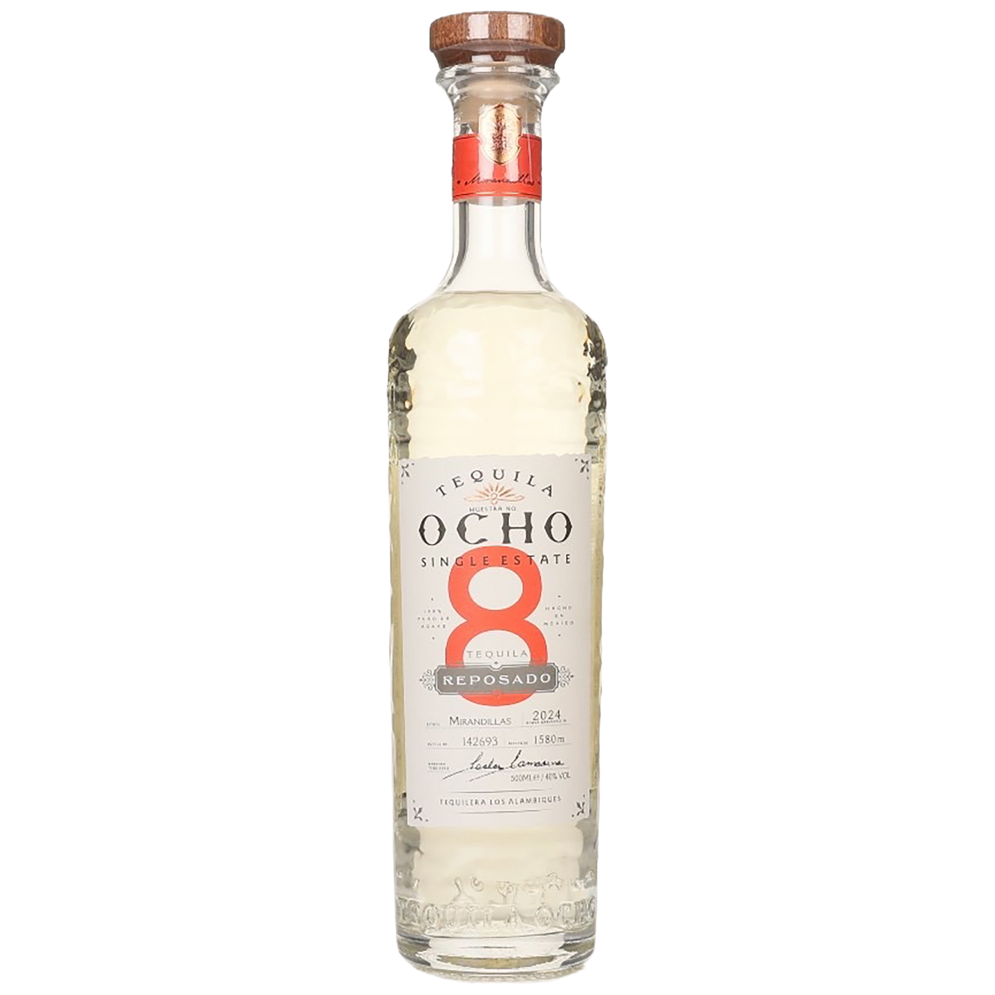 A bottle of Ocho Reposado