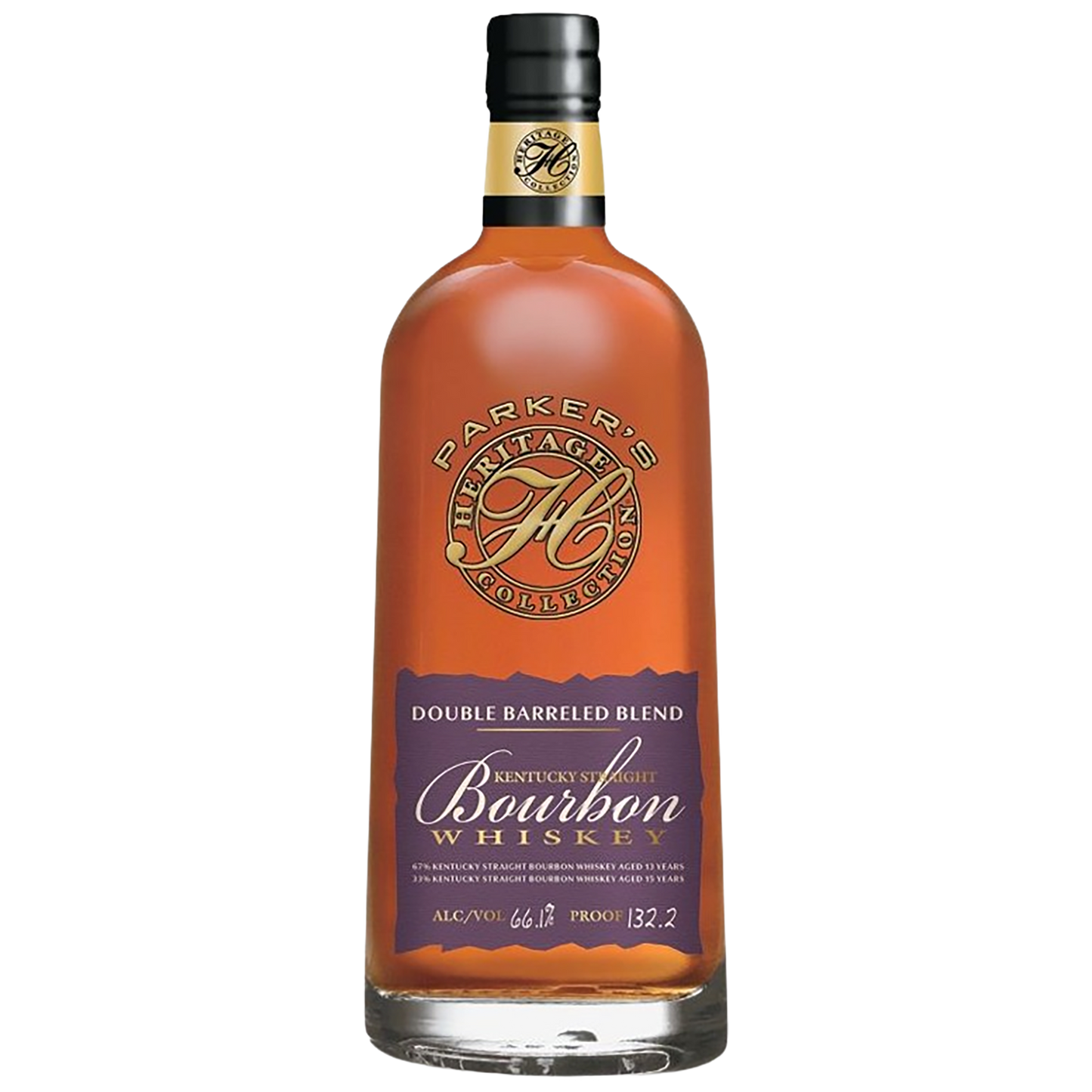 A bottle of Parker's Heritage Collection 16th Edition Double Barreled Blend Bourbon