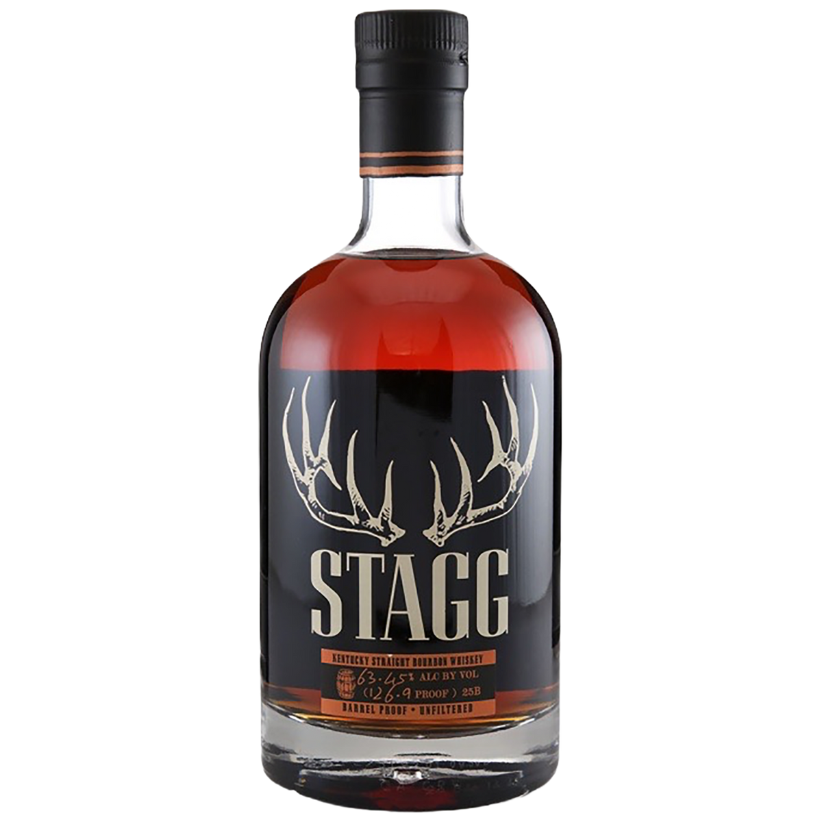 A bottle of Stagg Bourbon 25B