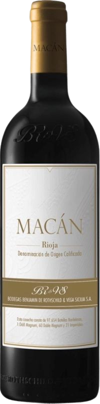 Vega Sicilia Macán Rioja red wine bottle