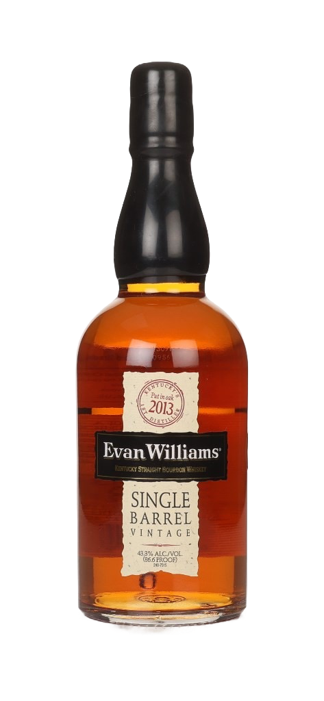 Bottle of Evan Williams Single Barrel 2013 Kentucky Straight Bourbon available at Blenheim Vintners London NW8.