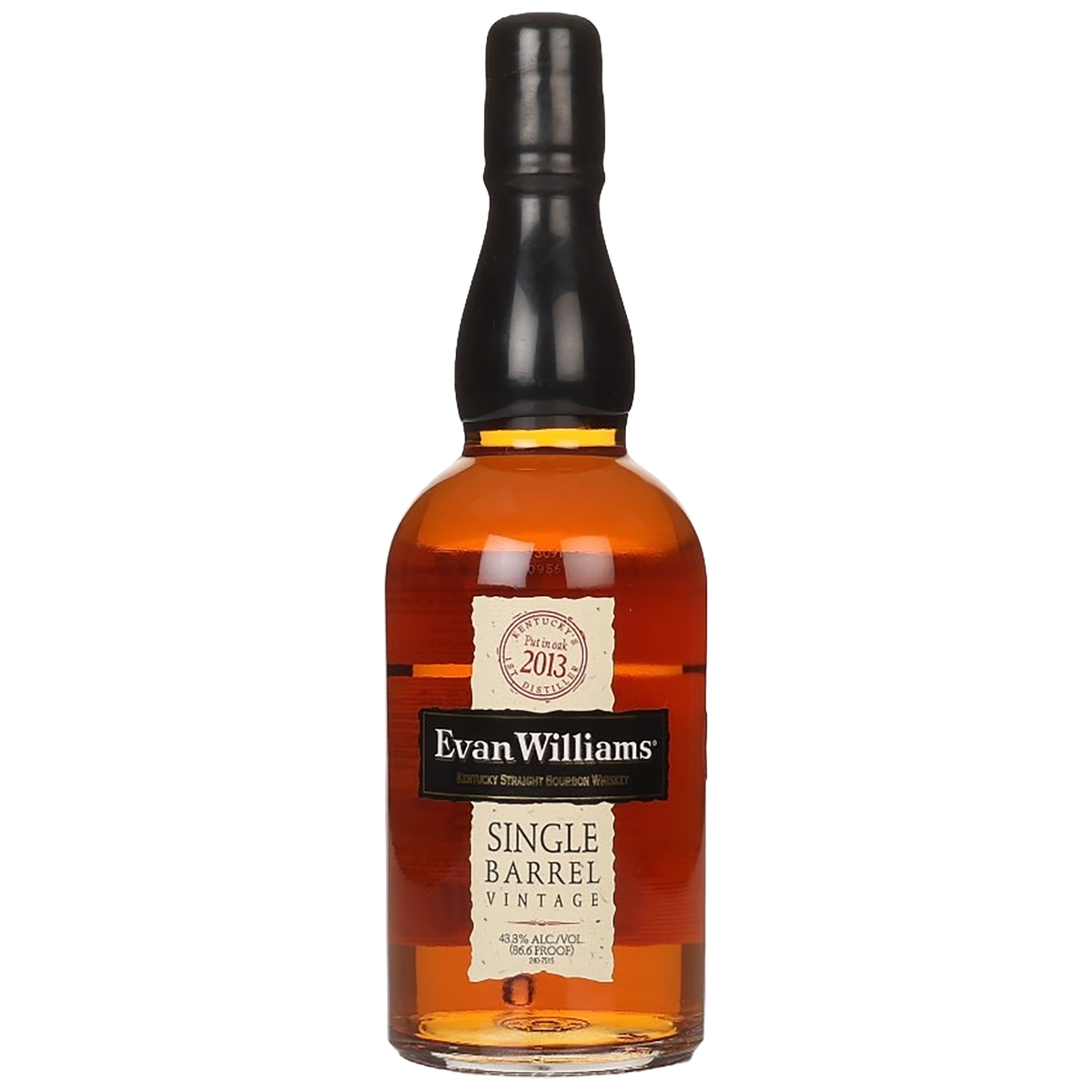 Bottle of Evan Williams Single Barrel 2013 Kentucky Straight Bourbon available at Blenheim Vintners London