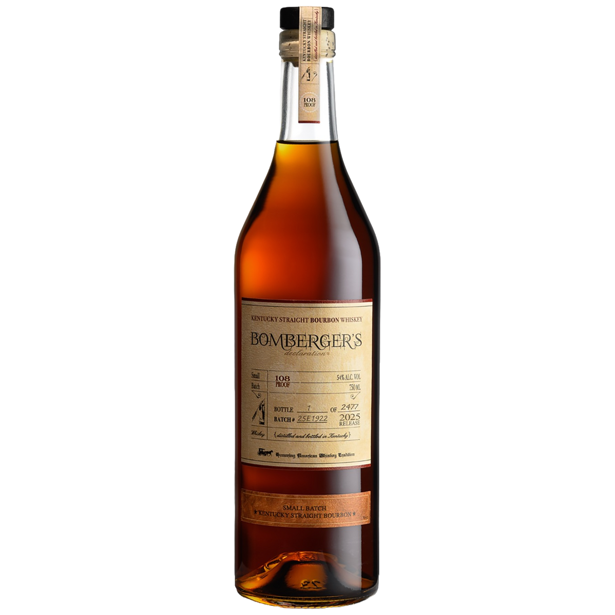 A bottle of Michter's Bomberger`s Declaration Kentucky Straight Bourbon 2025 available at Blenheim Vintners