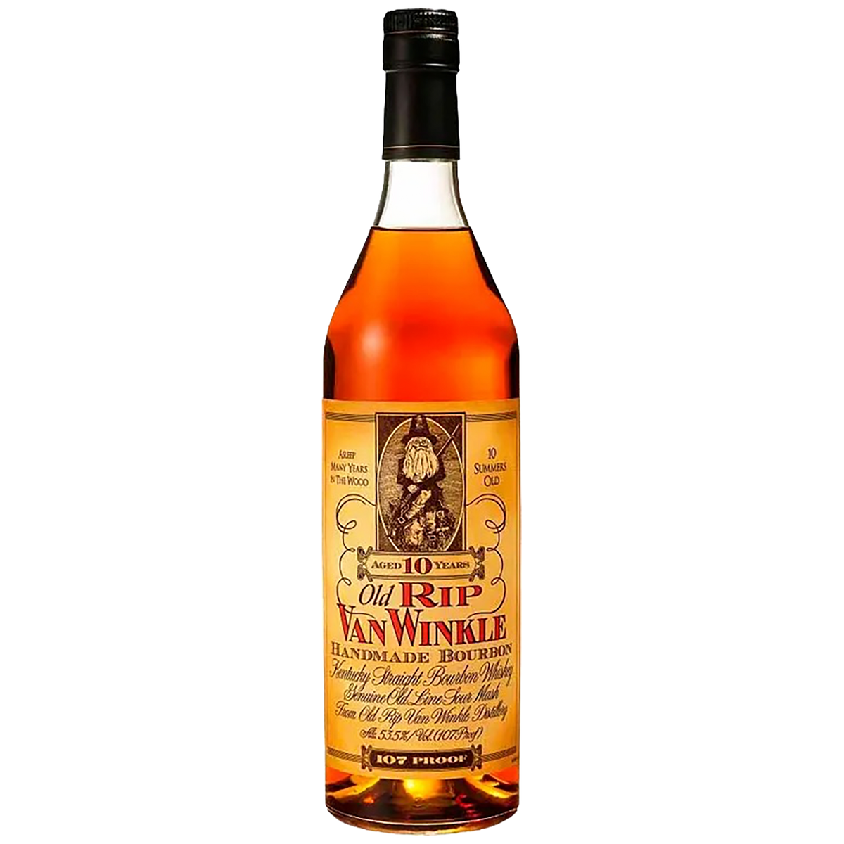 Bottle of Old Rip Van Winkle 10 Year Old 2025 Release bourbon, listed at Blenheim Vintners in St John’s Wood, London.