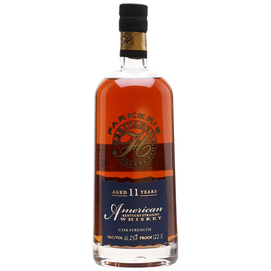 Bottle of Parker’s Heritage Collection 19th Edition cask strength bourbon from Heaven Hill, available on allocation at Blenheim Vintners in St John’s Wood, London NW8.