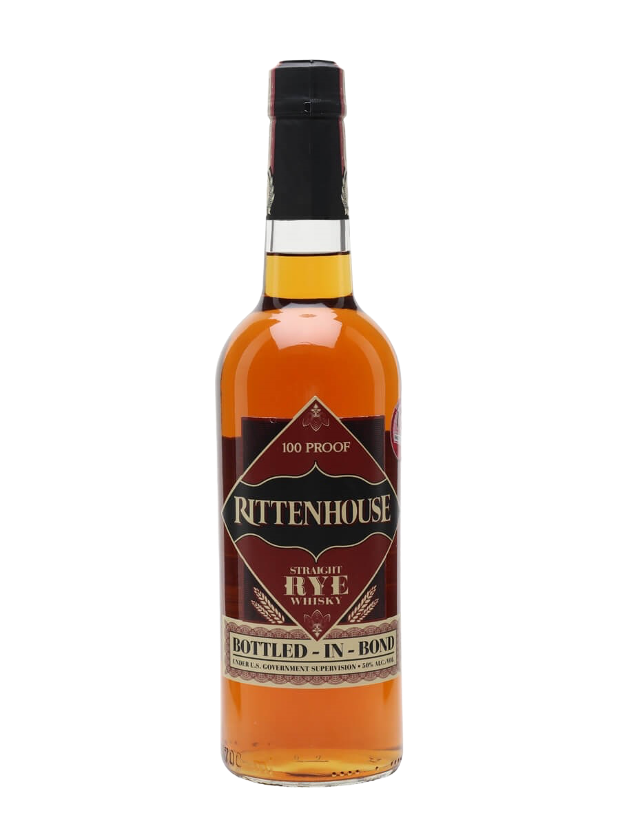 Bottle of Rittenhouse Straight Rye Bottled in Bond Whiskey, available at Blenheim Vintners in St John’s Wood, London.