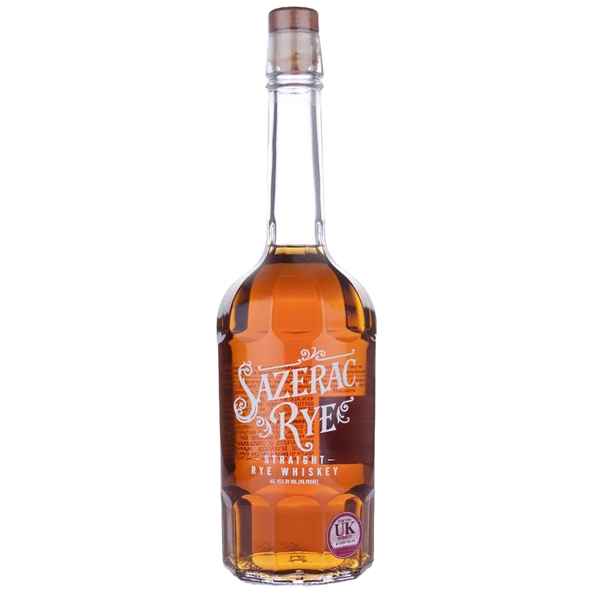 A bottle of Sazerac Straight Rye Whiskey