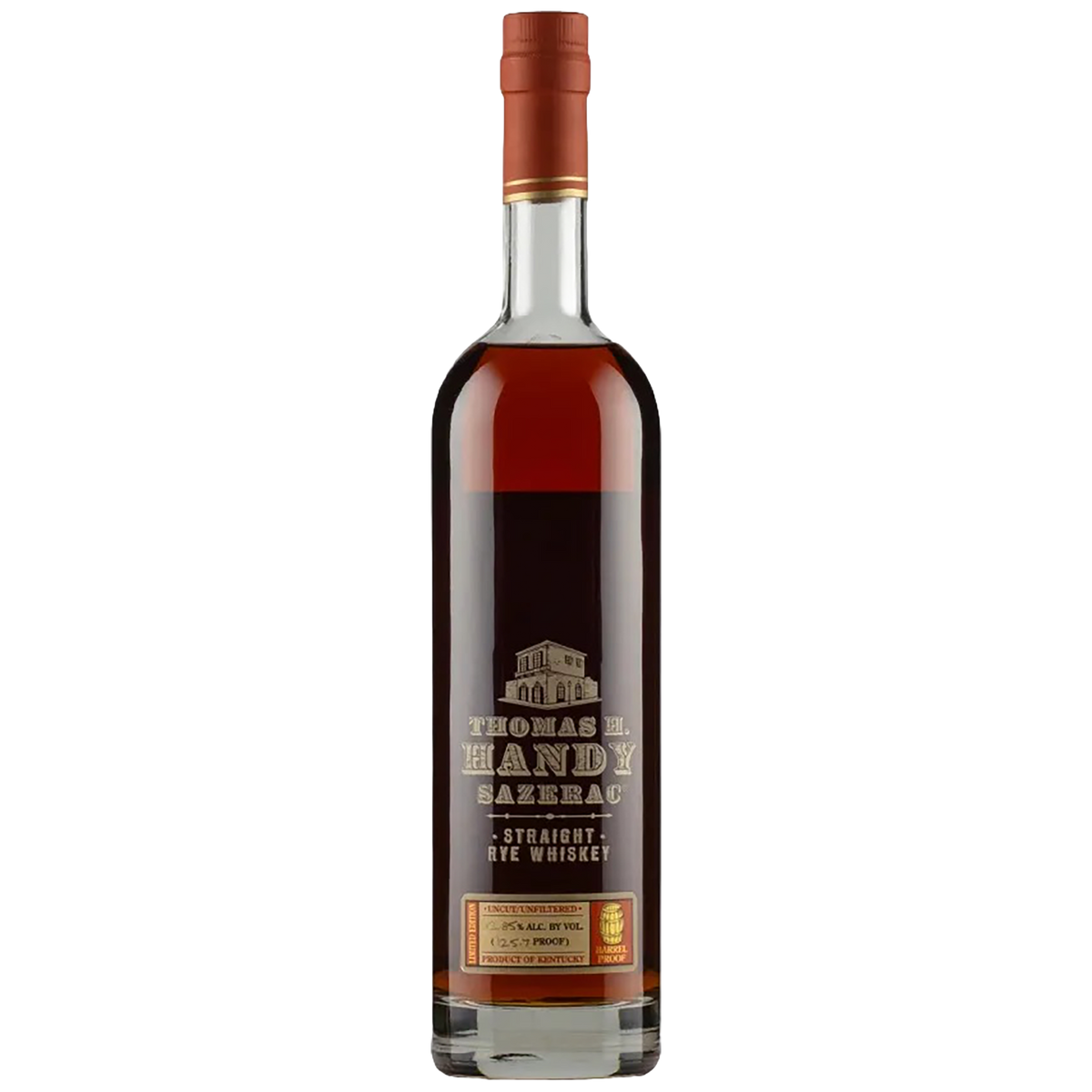 Bottle of Thomas Handy Sazerac Rye 2025 Release from the Buffalo Trace Antique Collection, listed at Blenheim Vintners in St John’s Wood, London.