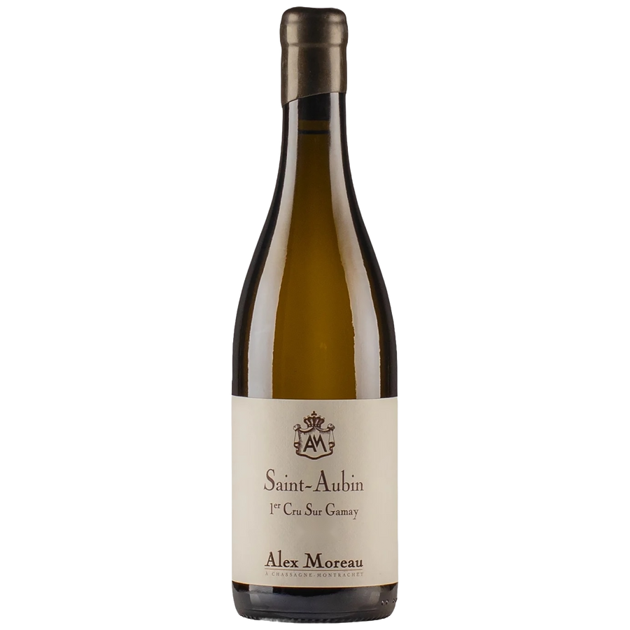 Bottle of Alex Moreau St. Aubin Sur Gamay premier cru white Burgundy
