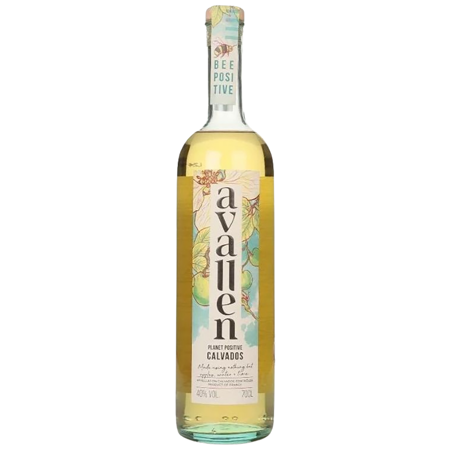 A bottle Avallen Calvados on shelf at Blenheim Vintners